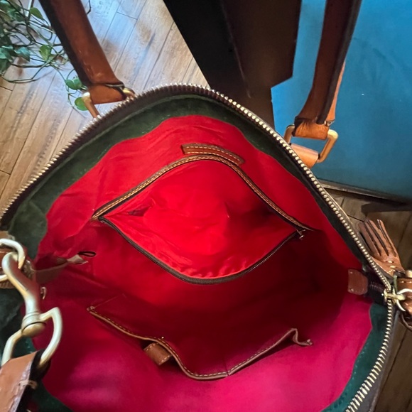 Dooney & Bourke Clayton Florentine leather satchel Natural Color Handbag Purse - Picture 8 of 9